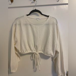 12th tribe cream copped sweater
